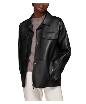 Whistles Clean Bonded Leather Jacket