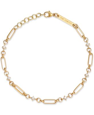 Zoe Chicco 14K Yellow Gold Prong Diamonds Diamond Rolo & Paperclip Link Bracelet