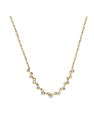 Zoe Chicco 14K Yellow Gold Prong Diamonds Graduated Diamond Collar Necklace, 14-16