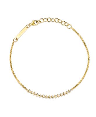 Zoe Chicco 14K Yellow Gold Tennis Diamond Link Bracelet