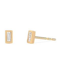 Zoe Lev 14K Yellow Gold Diamond Baguette Stud Earrings