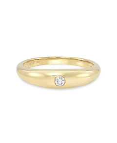 Zoe Lev 14K Yellow Gold Diamond Dome Ring