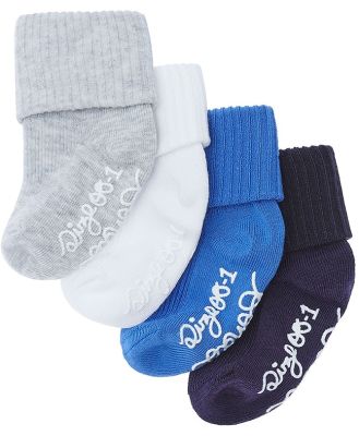 Bonds Baby Bamboo Cuff 4 Pack Socks in Boys Size: