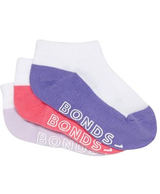 Bonds Baby Cotton Lightweight Low Cut Socks 3 Pack Size: 0-6 Months, Aussie Cotton