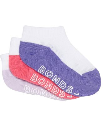 Bonds Baby Cotton Lightweight Low Cut Socks 3 Pack Size: