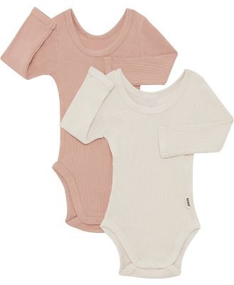 Bonds Baby Organic Cotton Rib Longsleeve Bodysuit 2 Pack Size: