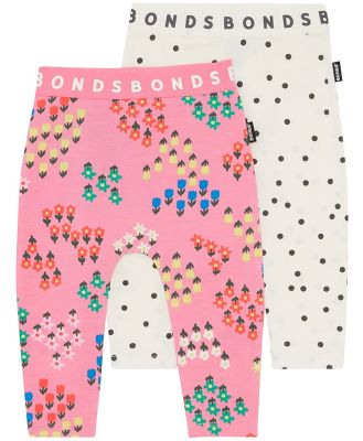 Bonds Baby Roomies 2 Pack Legging Size: 6-12 Months, Aussie Cotton