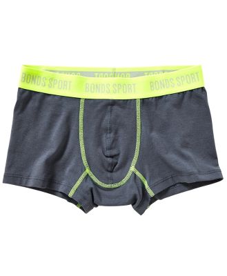 Bonds Boys Cotton Cool Sport Trunk in Deep Caribbean Size: 6/8, Moisture-Wicking