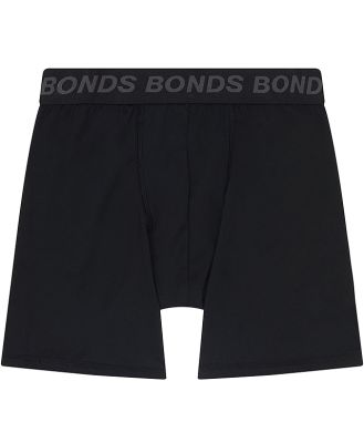 Bonds Boys Quick Dry Mid Trunk in Black Size: 10/12, Moisture-Wicking