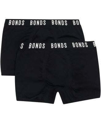 Bonds Boys Super Stretchies Trunk 2 Pack in Black Size: