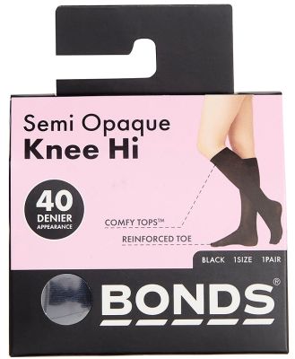 Bonds Comfy Tops Semi Opaque Knee High in Black