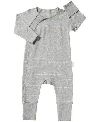 Bonds Cozysuit in New Grey Marle/White Size: