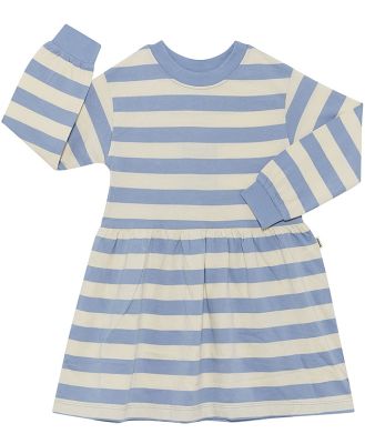 Bonds Girls Cotton Long Sleeve Tee Dress in Stripe 7U7 Size: