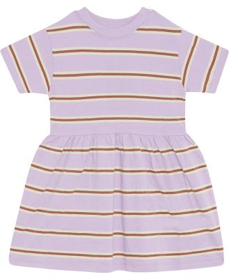 Bonds Girls Cotton Tee Dress in Stripe Xur Size: