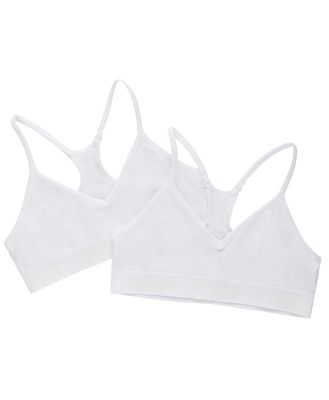 Bonds Girls Super Stretchies Racer Crop 2 Pack in White Size: