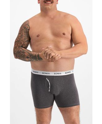 Bonds Guyfront Cotton Mid Trunk in Charcoal Marle Size: