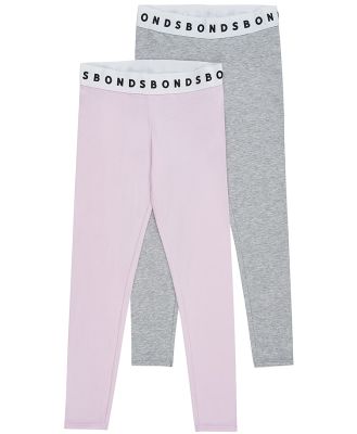 Bonds Hipster 2 Pack Legging in Rosewater Size: