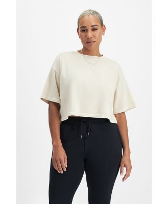 Bonds Icons Heavy Weight Cropped Tee in Natural Grain Size: