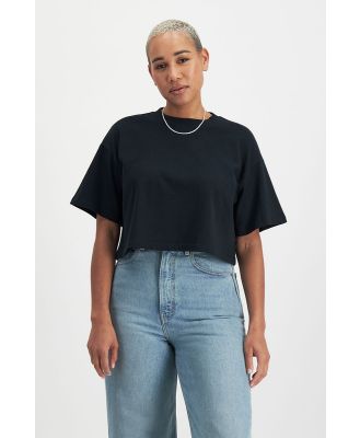 Bonds Icons Heavy Weight Cropped Tee in Nu Black Size: