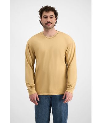 Bonds Icons long Sleeve Top in Sahara Dust Size: