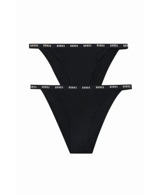 Bonds Icons String Bikini 2 Pack in Black Size: