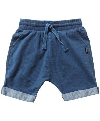 Bonds Kids Cotton Hipster Denim Short in Basic Mid Blue Chambray Size: