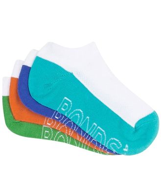 Bonds Kids Cotton Logo Light Low Cut Socks 4 Pack - White Size: