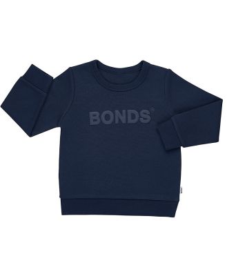 Bonds Kids Cotton Tech Sweats Pullover in Almost Midnight Size: