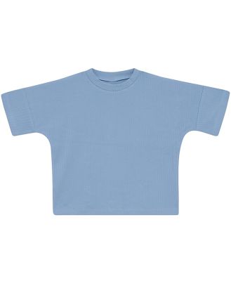 Bonds Kids Cotton Wide Rib Tee in Blueberry Cream Size: