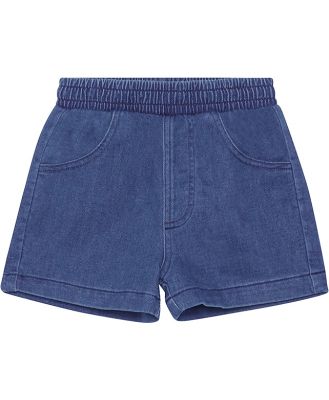 Bonds Kids Denim Short in Basic Mid Blue Chambray Size: