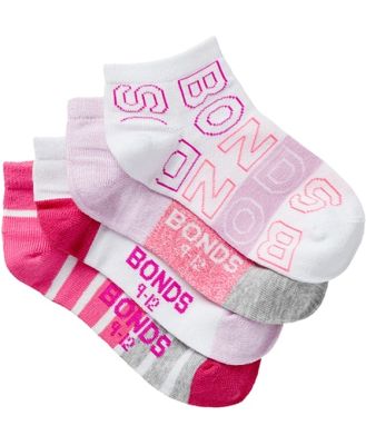 Bonds Kids Fashion Trainer Socks 4 Pack Size: