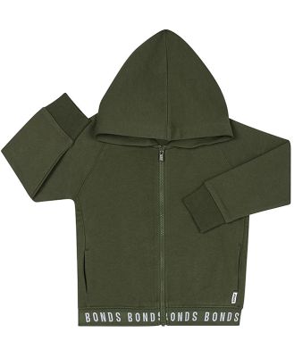 Bonds Kids Logo Fleece Hoodie in Hiker Green Size: