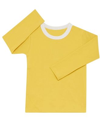 Bonds Kids Long Sleeve Sleep Top in Hello Yellow Size: 8, Cotton