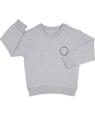 Bonds Kids Move Fleece Pullover in New Grey Marle Size:
