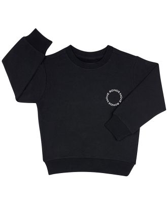 Bonds Kids Move Fleece Pullover in Nu Black Size: