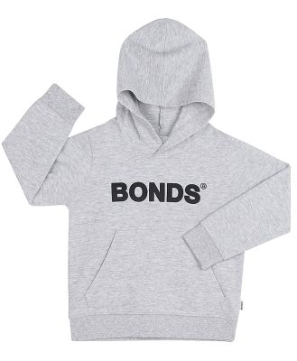 Bonds Kids Tech Sweats Pullover Hoodie in New Grey Marle Size: