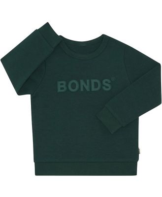 Bonds Kids Tech Sweats Pullover in Cotton Forest Gem Size: