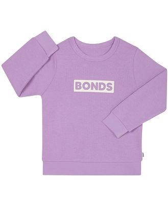 Bonds Kids Tech Sweats Pullover in Cotton Purple Pansy Size: