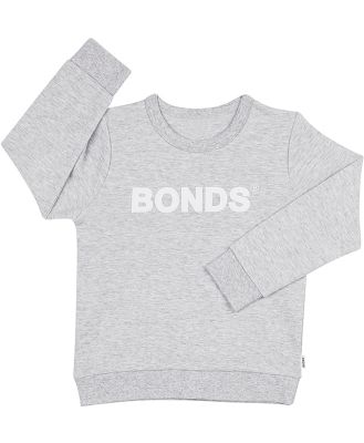 Bonds Kids Tech Sweats Pullover in New Grey Marle Size: