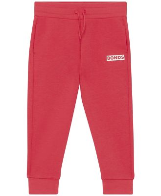 Bonds Kids Tech Sweats Trackie in Strong Blush Size: 6, Cotton