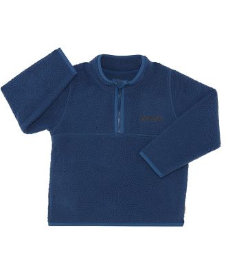 Bonds Kids Teddy Fleece Half Zip Pullover in Bastille Blue Size: