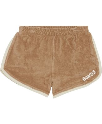 Bonds Kids Terry Towelling Short in Almond Latte Size: