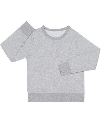 Bonds Kids Tween Cotton Tech Sweats Pullover in New Grey Marle Size: