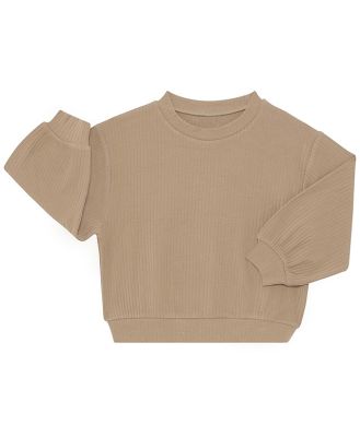 Bonds Kids Wide Rib Pullover in Almond Latte Size: