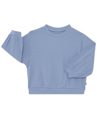 Bonds Kids Wide Rib Pullover in Blue Mylar Size: