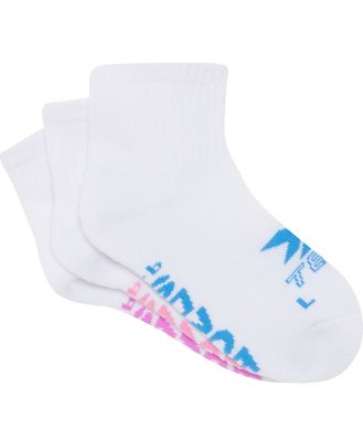 Bonds Kids X-Temp Quarter Crew Socks 3 Pack in White Pop Size: