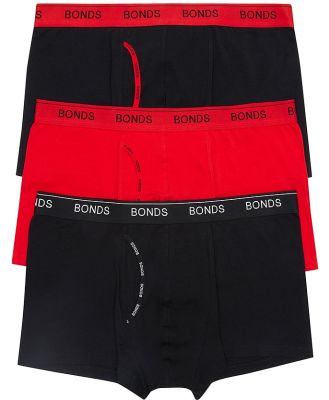 Bonds Men's Cotton Guyfront Trunk 3 Pack Size: Medium, Aussie Cotton