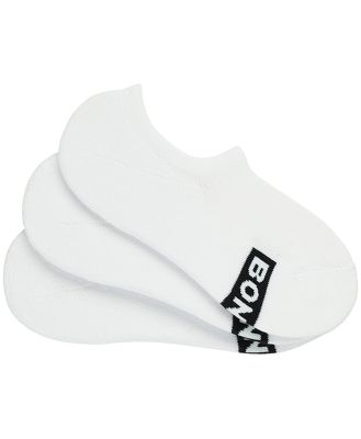 Bonds Mens Cotton Logo Sneaker 3 Pack in White Size: