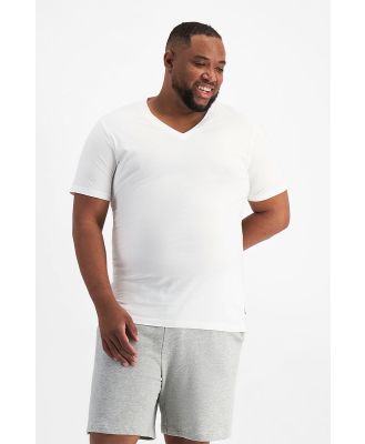 Bonds Men's Cotton Midweight V Neck Tee in Nu White Size: