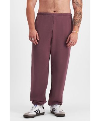 Bonds Men's Cotton Sweats Fleece Jogger in Raspberry Purple Size: